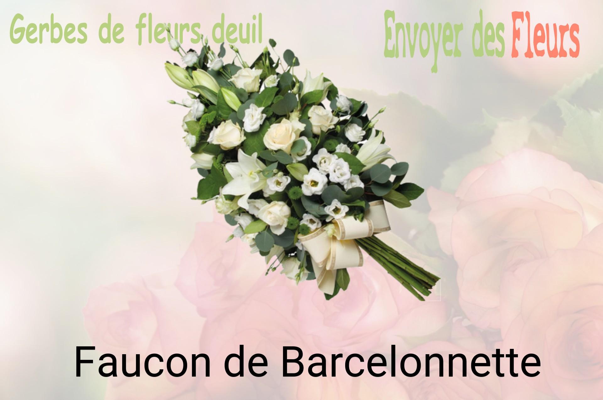 Gerbe de fleurs de deuil livrée à Faucon-de-Barcelonnette